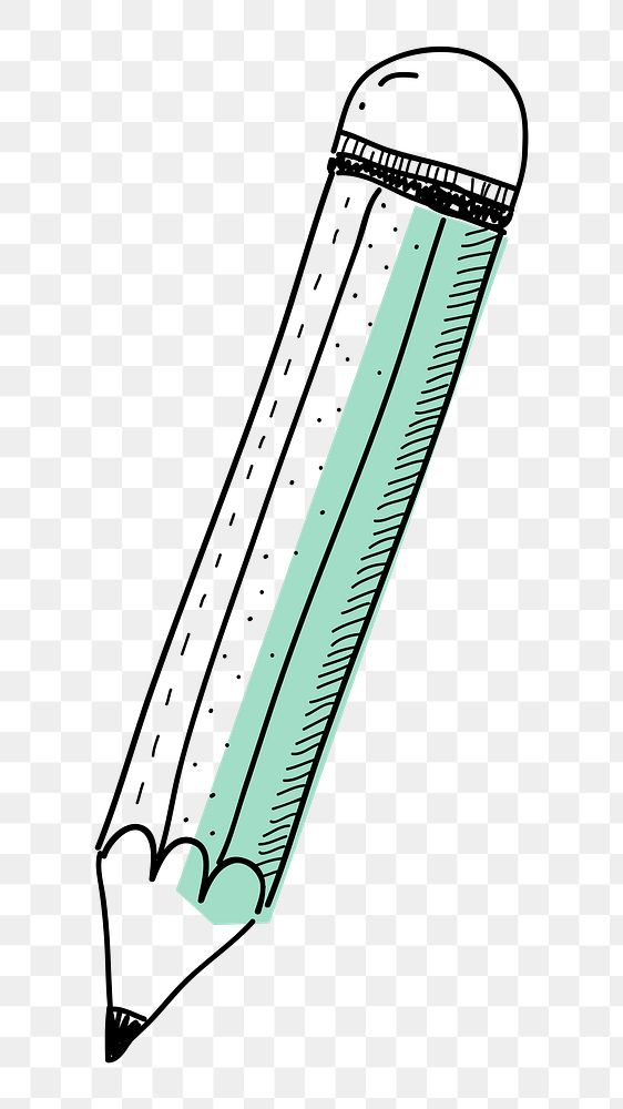 Pencil png illustration, transparent background