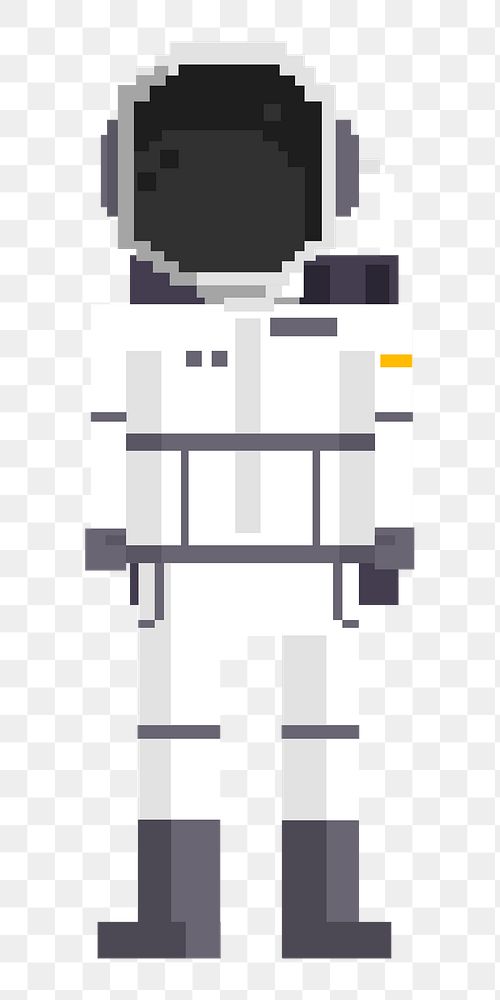  Png pixel astronaut occupation illustration, transparent background