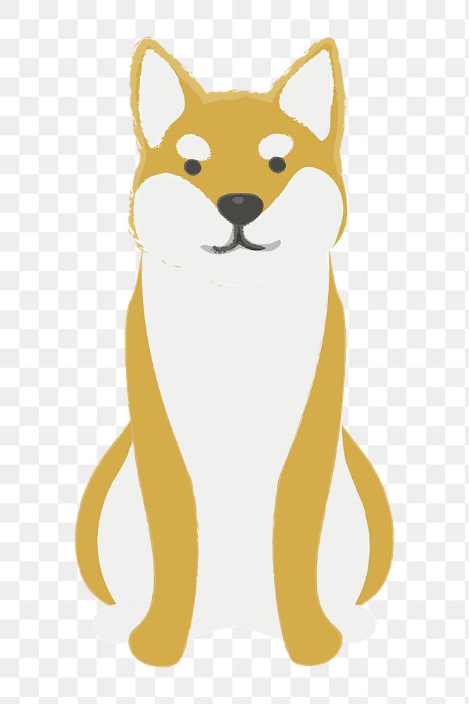 Png Shiba Inu dog  sticker, transparent background