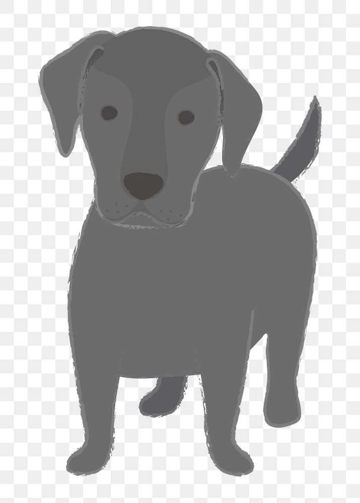 Png cute Labrador dog  sticker, transparent background