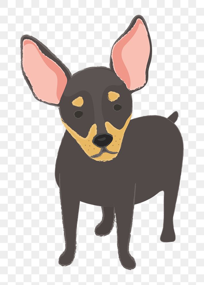 Png cute Chihuahua dog  sticker, transparent background