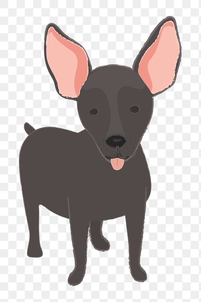 Png mini Pinscher dog  sticker, transparent background