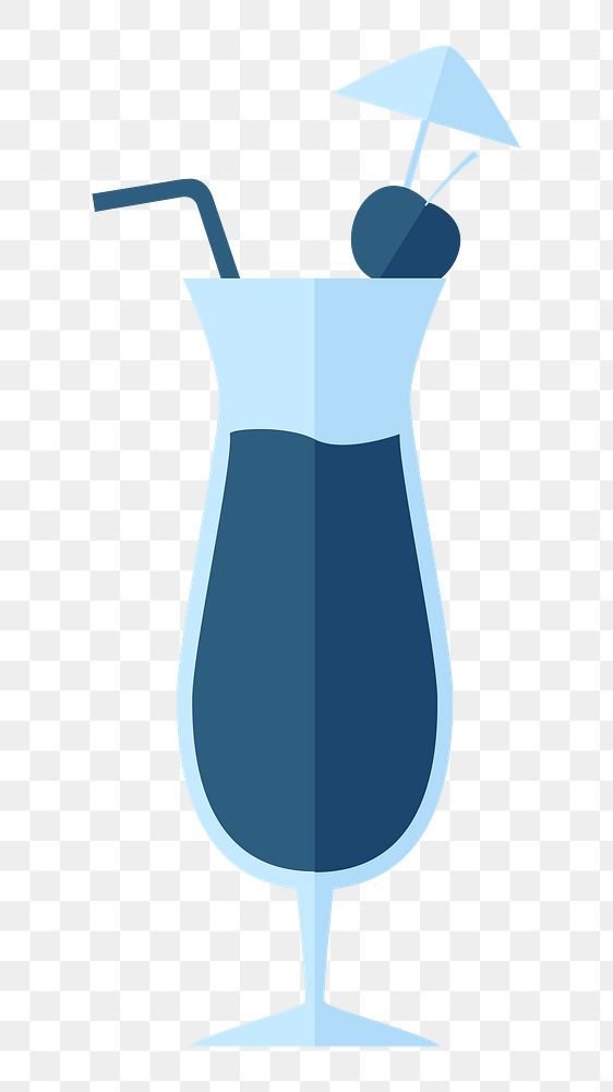 Umbrella cocktail  png, transparent background