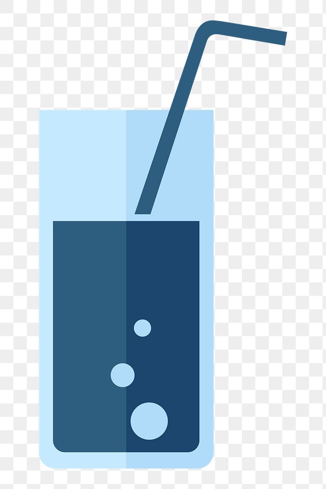 Glass of drink  png, transparent background