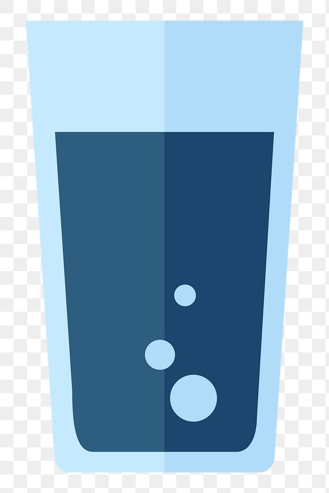 Glass of drink  png, transparent background