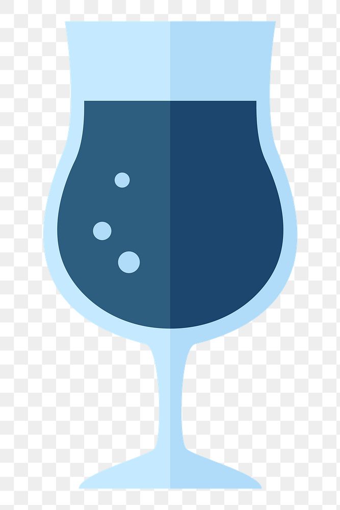 Glass of drink  png, transparent background
