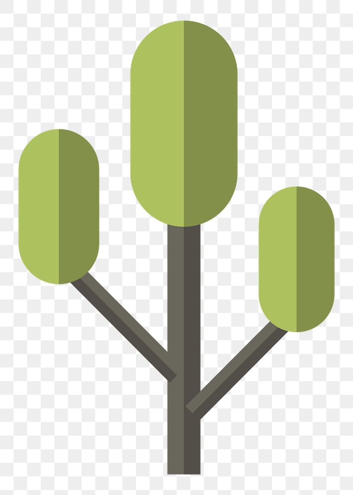 Geometric tree  png, transparent background