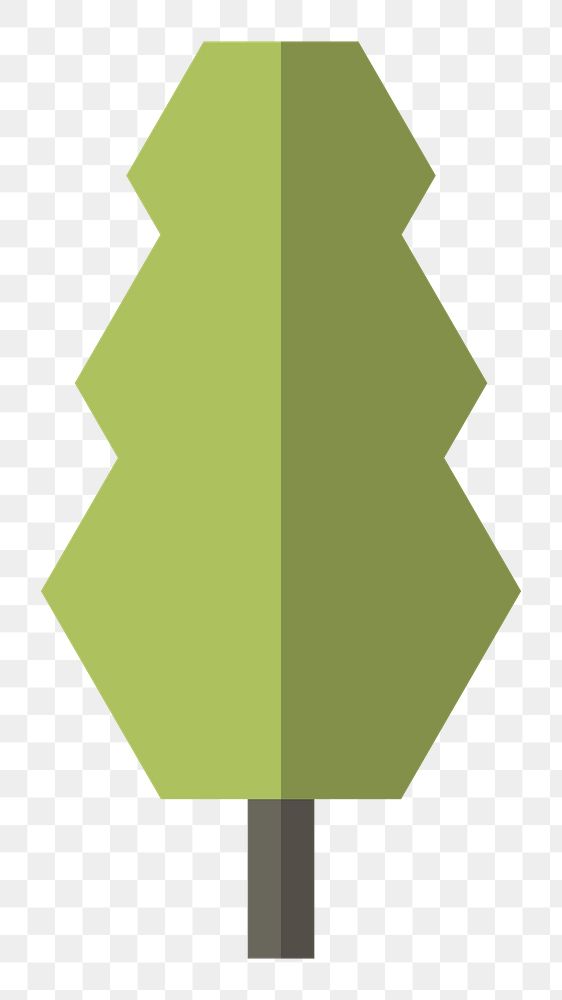 Geometric tree  png, transparent background