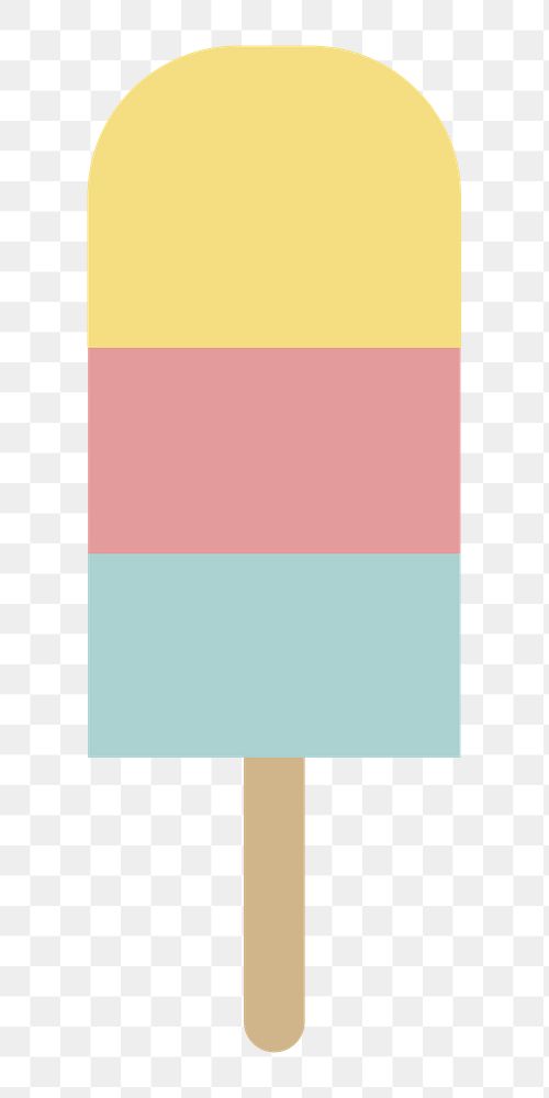  Png rainbow popsicle illustration sticker, transparent background