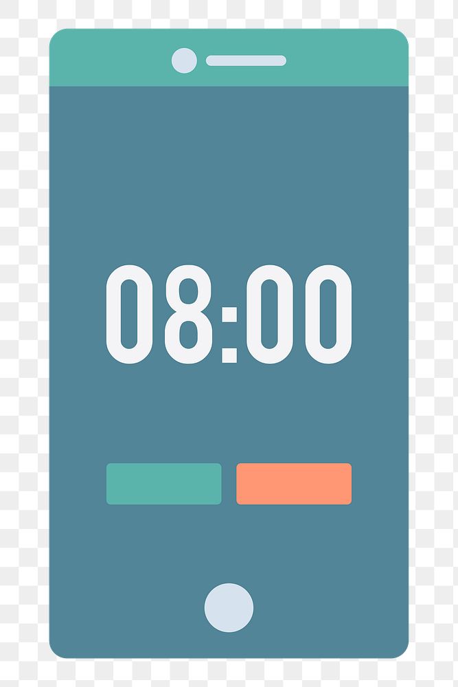 Png Time on screen element, transparent background