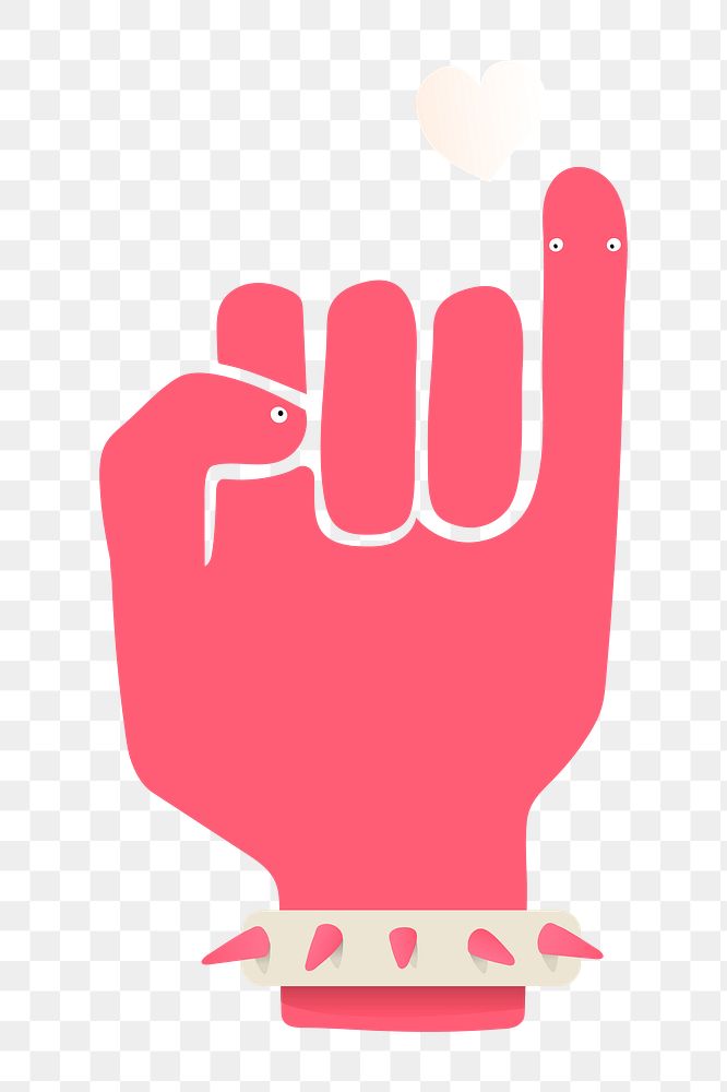 Png cute pinky promise icon, transparent background