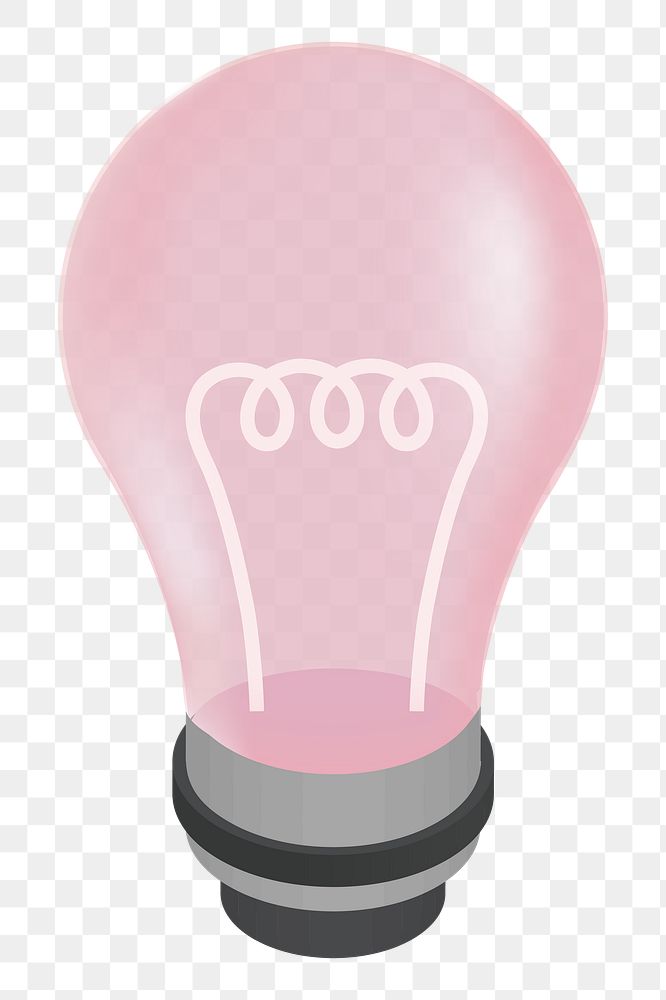 Light bulb png illustration, transparent background