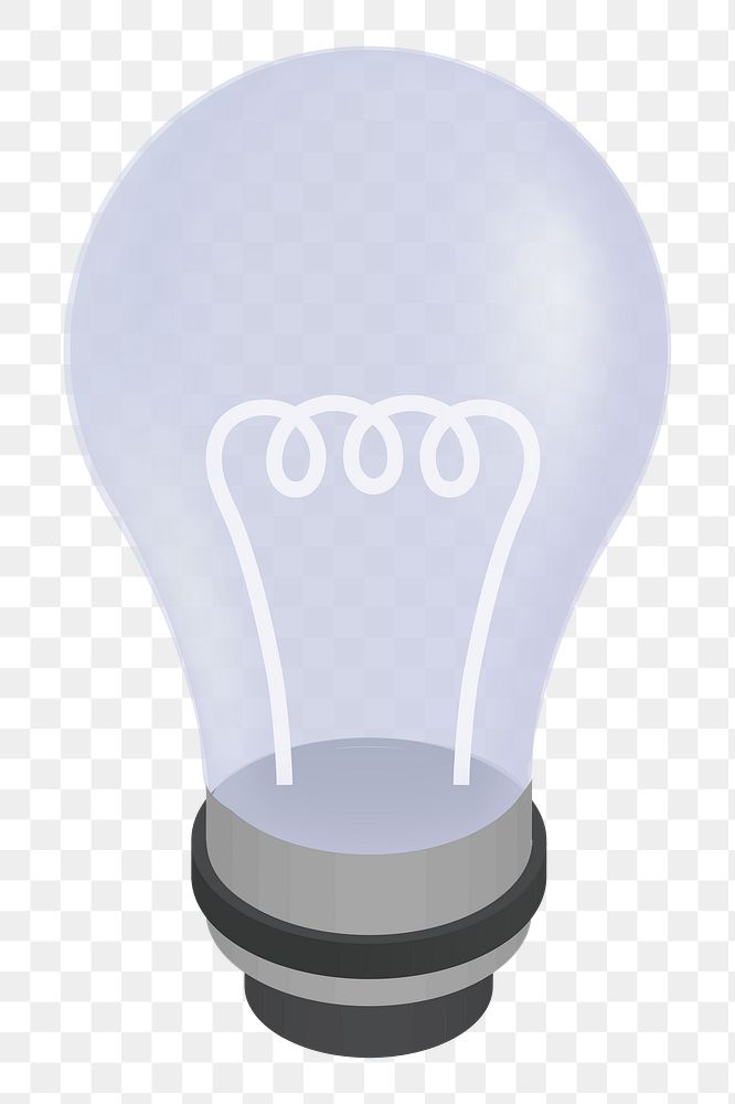 Light bulb png illustration, transparent background