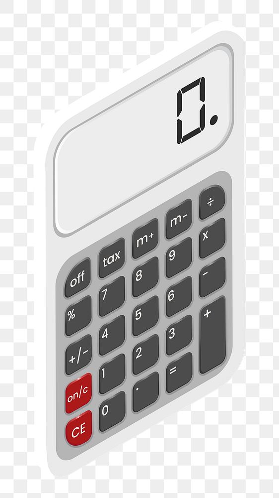 Calculator png illustration, transparent background