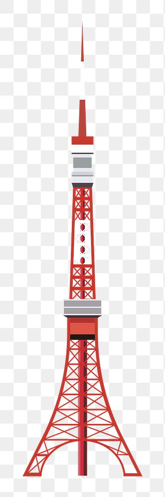 Tokyo Tower png illustration, transparent background