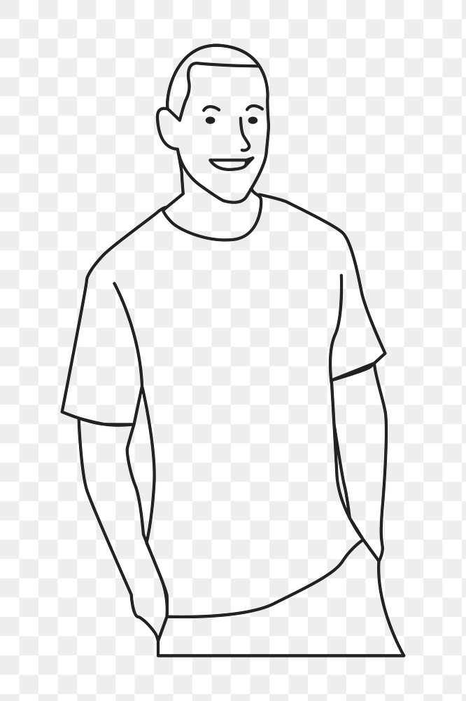 Png teenage boy illustration, transparent background