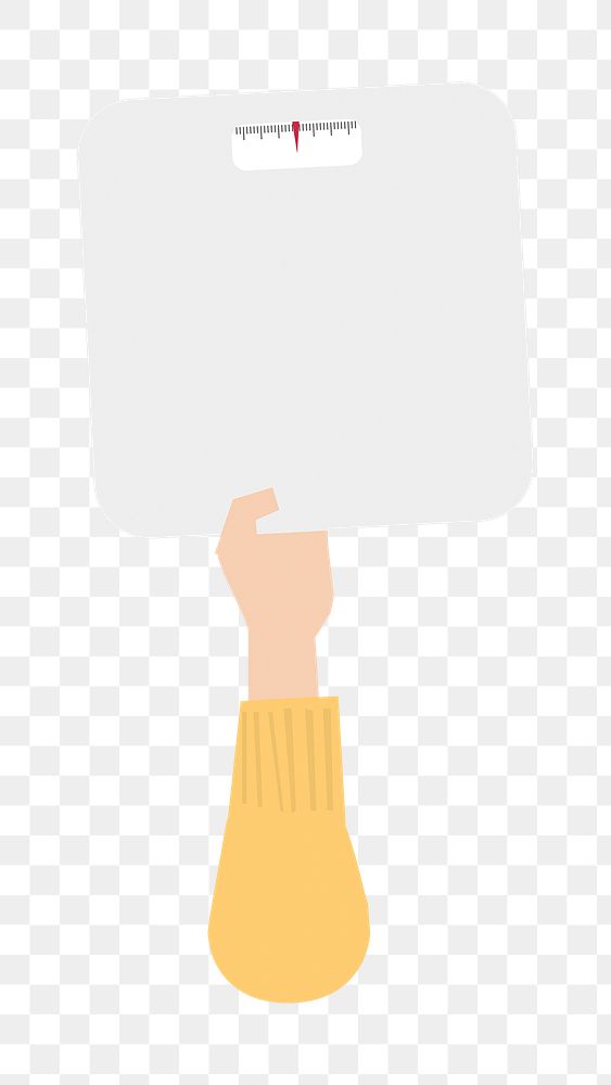PNG hand holding scale, illustration, collage element, transparent background