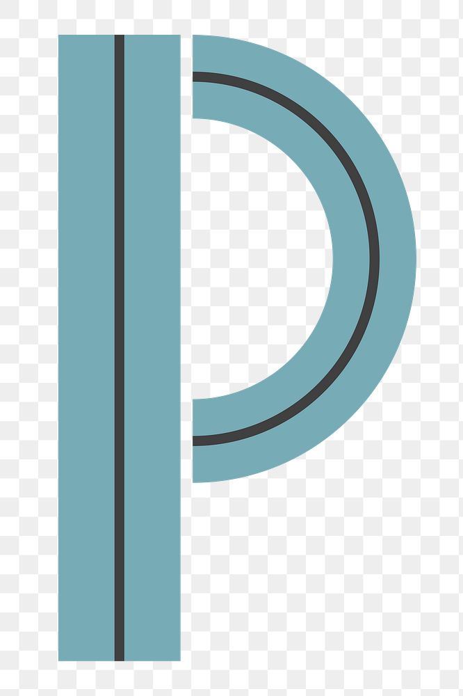 Png Capital letter P element, transparent background