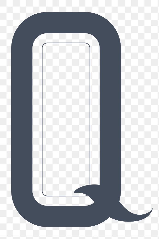 Png Capital letter Q element, transparent background