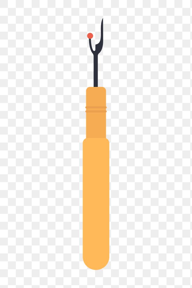 Png Yellow seam ripper illustration element, transparent background