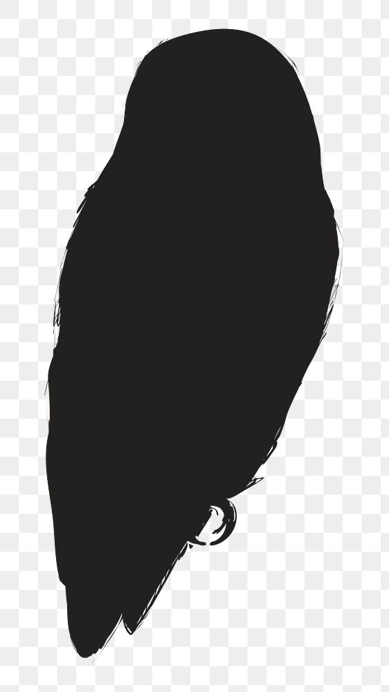 Png owl silhouette, transparent background