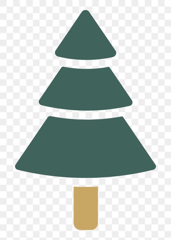 PNG Christmas tree  illustration sticker, transparent background