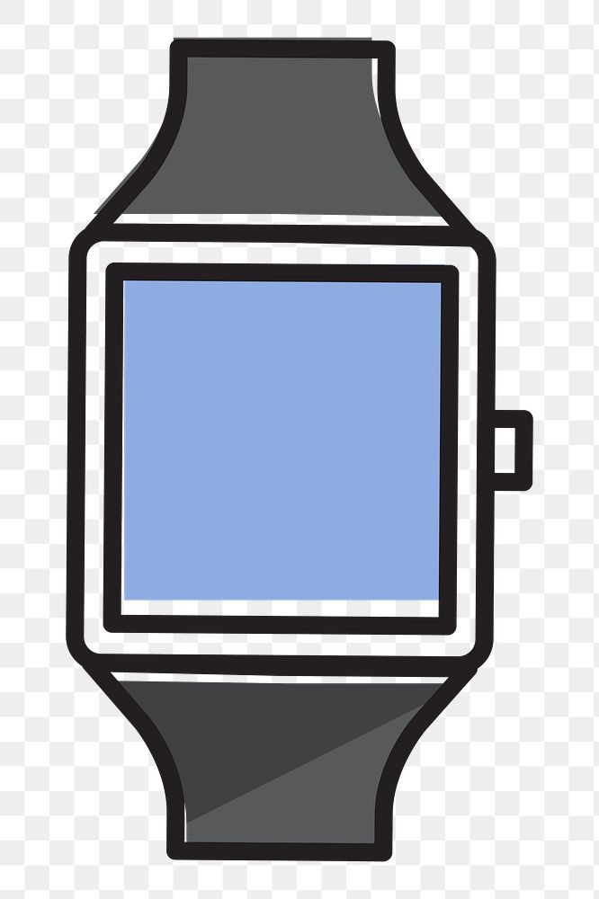 Smartwatch png illustration, transparent background