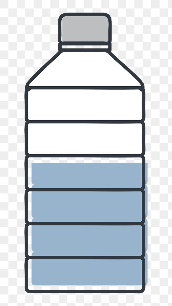 Water bottle png illustration, transparent background