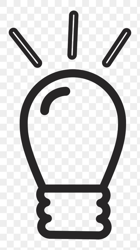 Light bulb   png icon, transparent background