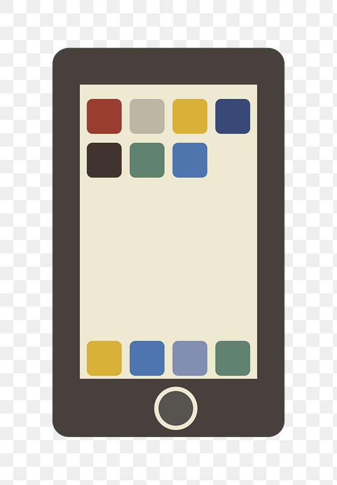Smartphone png icon, transparent background