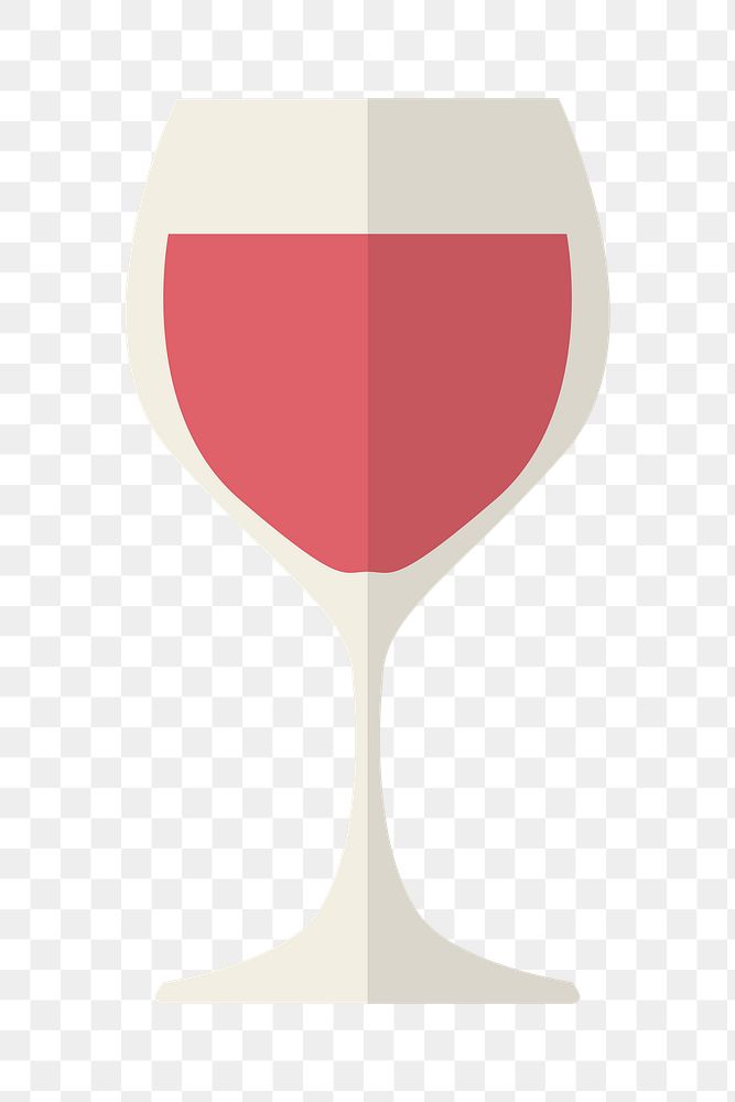 Wine glass png icon, transparent background