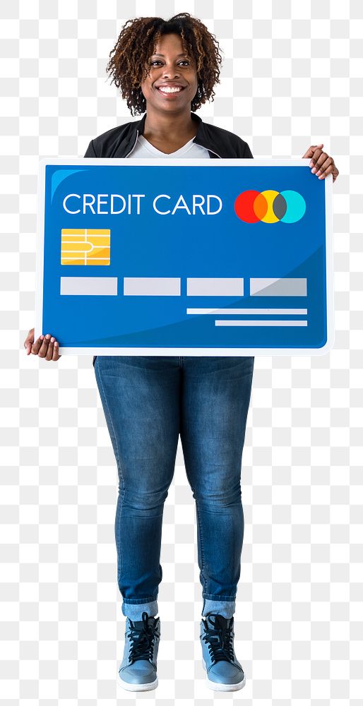 Credit card png element, transparent background