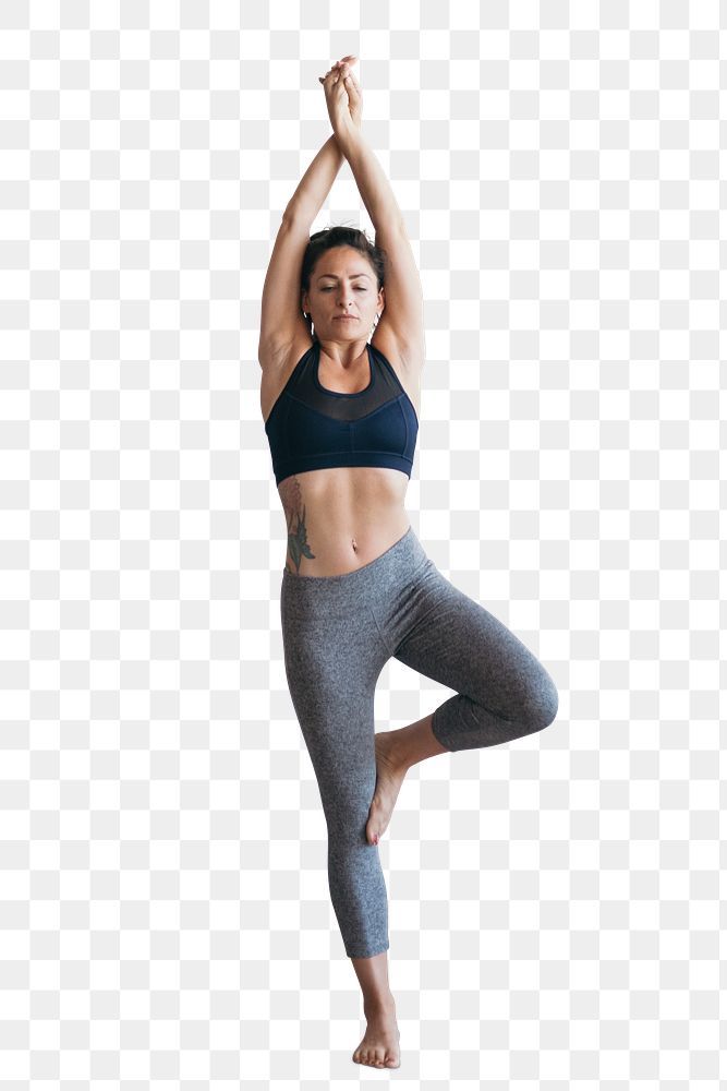 Png Woman yoga, transparent background