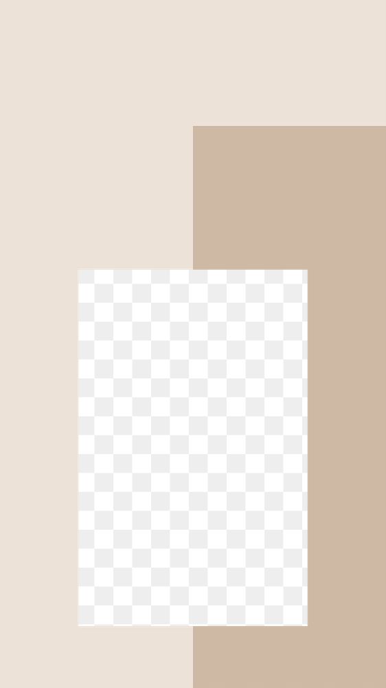 Brown rectangle frame  png on transparent background
