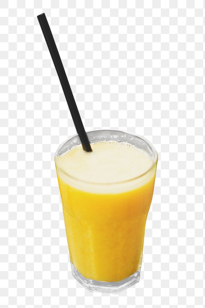Yellow smoothie png photo, transparent background