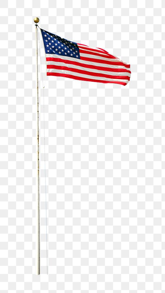 American flag  png, transparent background