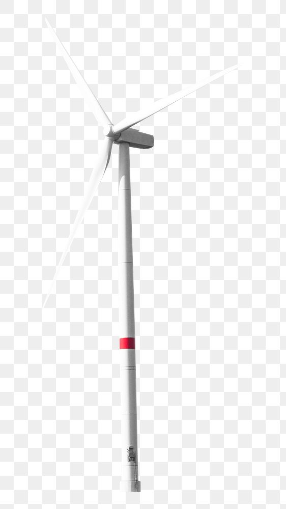 Wind turbine png, isolated object, transparent background