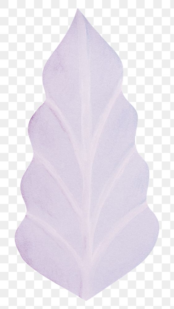 PNG purple leaf, paper craft element, transparent background