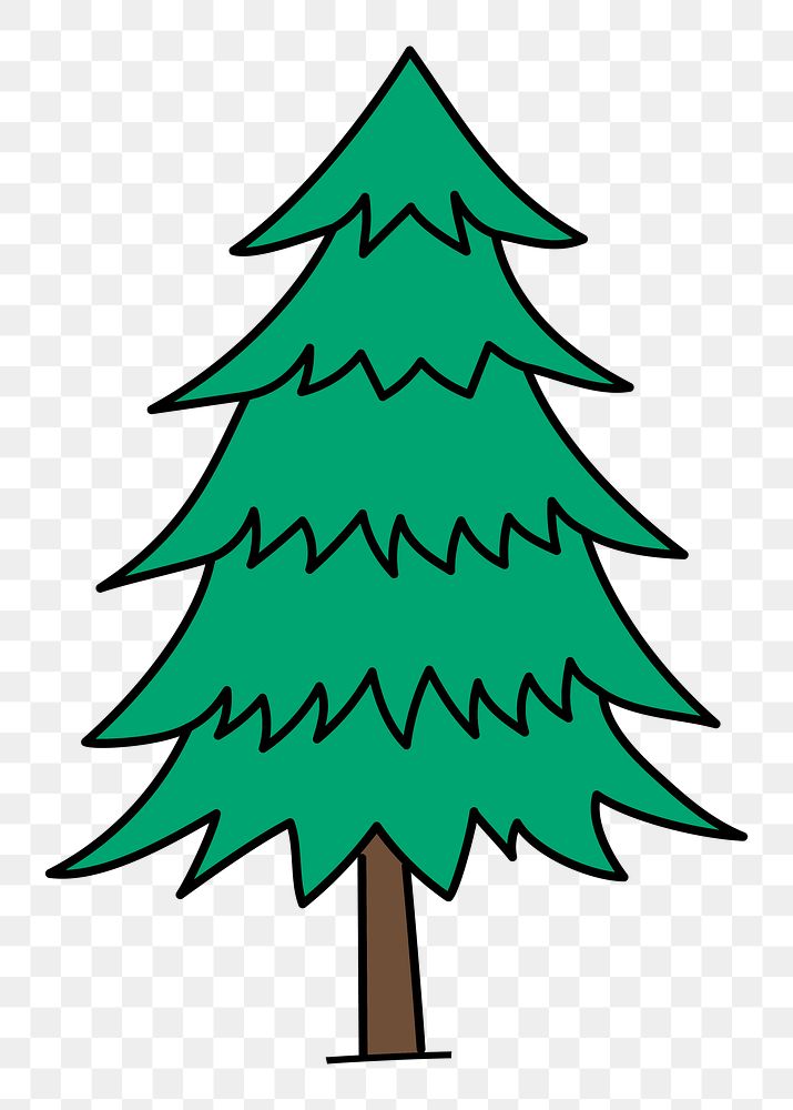 Christmas tree png sticker, transparent background
