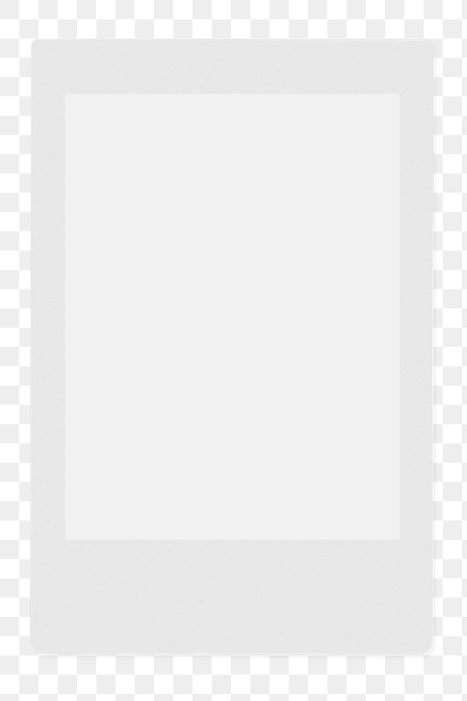 PNG blank instant film frame, transparent background