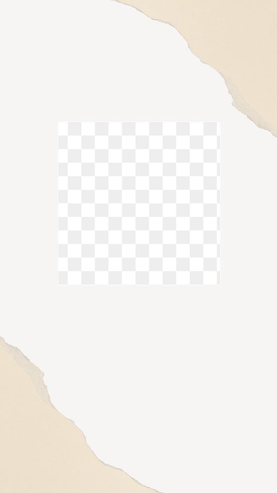 Ripped paper png frame, transparent background