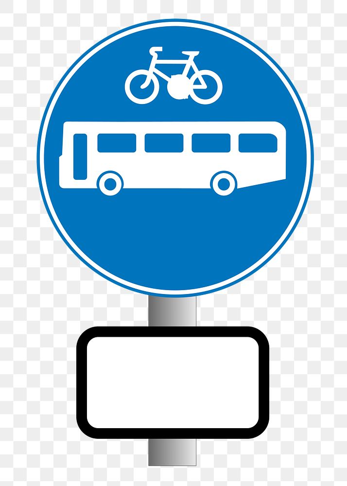 PNG Bus lane only clipart, transparent background. Free public domain CC0 image.