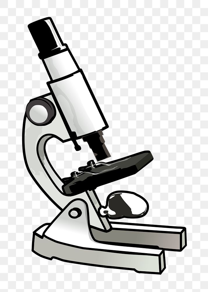 Microscope png illustration, transparent background. Free public domain CC0 image.