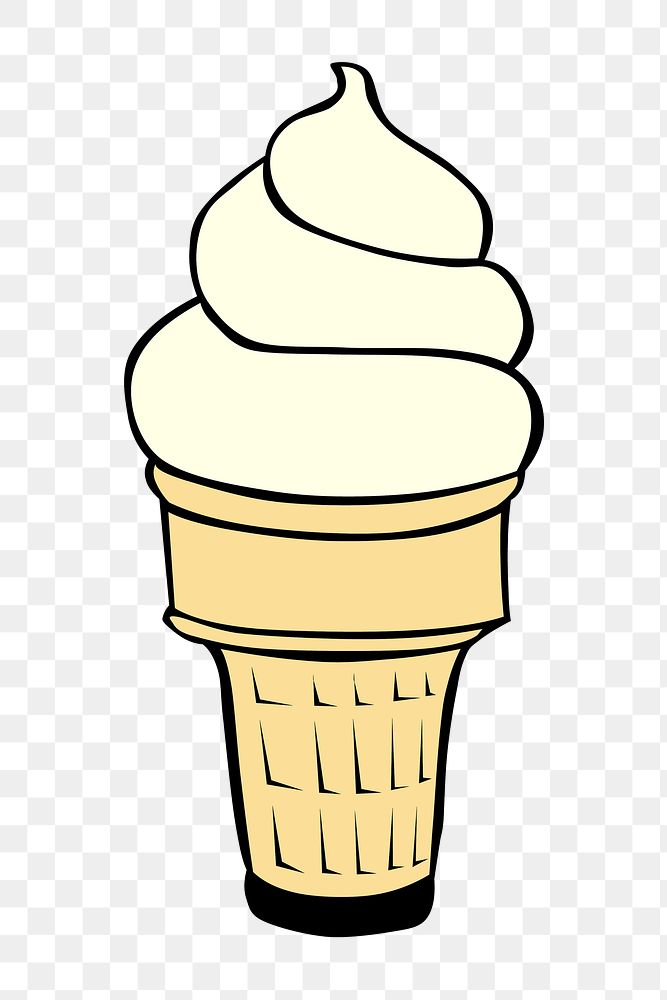 Soft serve png illustration, transparent background. Free public domain CC0 image.