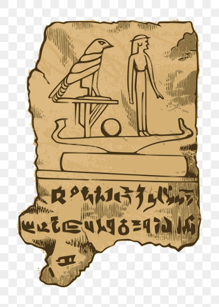 Ancient Egypt papyrus  png illustration, transparent background. Free public domain CC0 image.