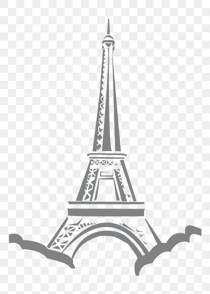 Eiffel Tower png illustration, transparent background. Free public domain CC0 image.