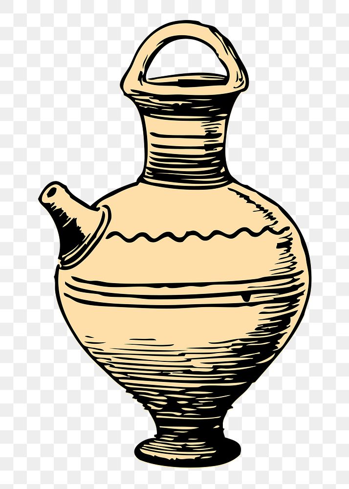 Jug png illustration, transparent background. Free public domain CC0 image.