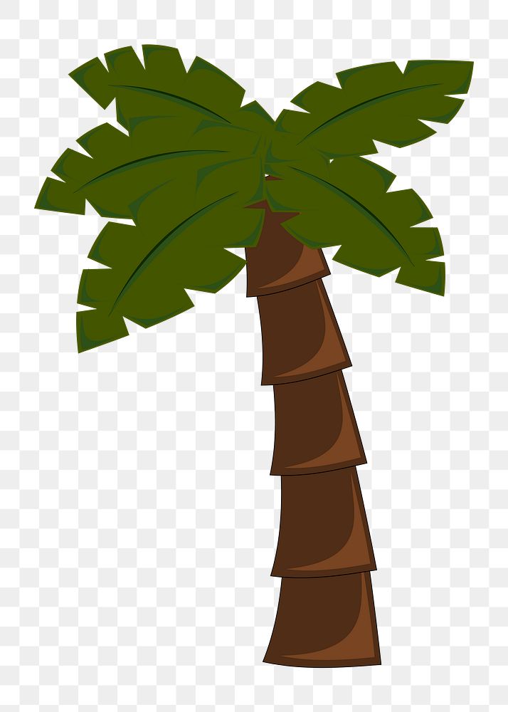 Palm tree png illustration, transparent background. Free public domain CC0 image.