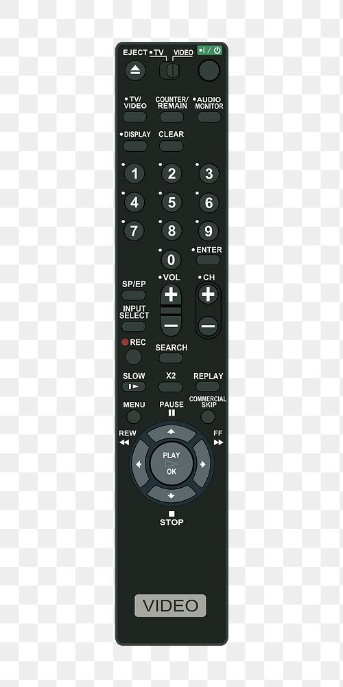 Remote control png illustration, transparent background. Free public domain CC0 image.