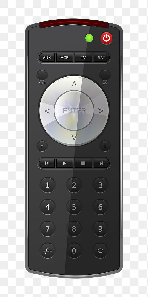 Remote control png illustration, transparent background. Free public domain CC0 image.